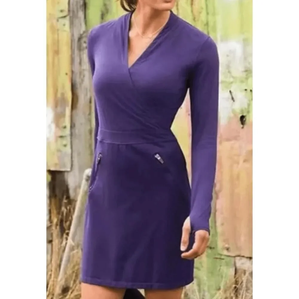 athleta purple dress Athleta Knotted Nanda athletic dress purple , size
